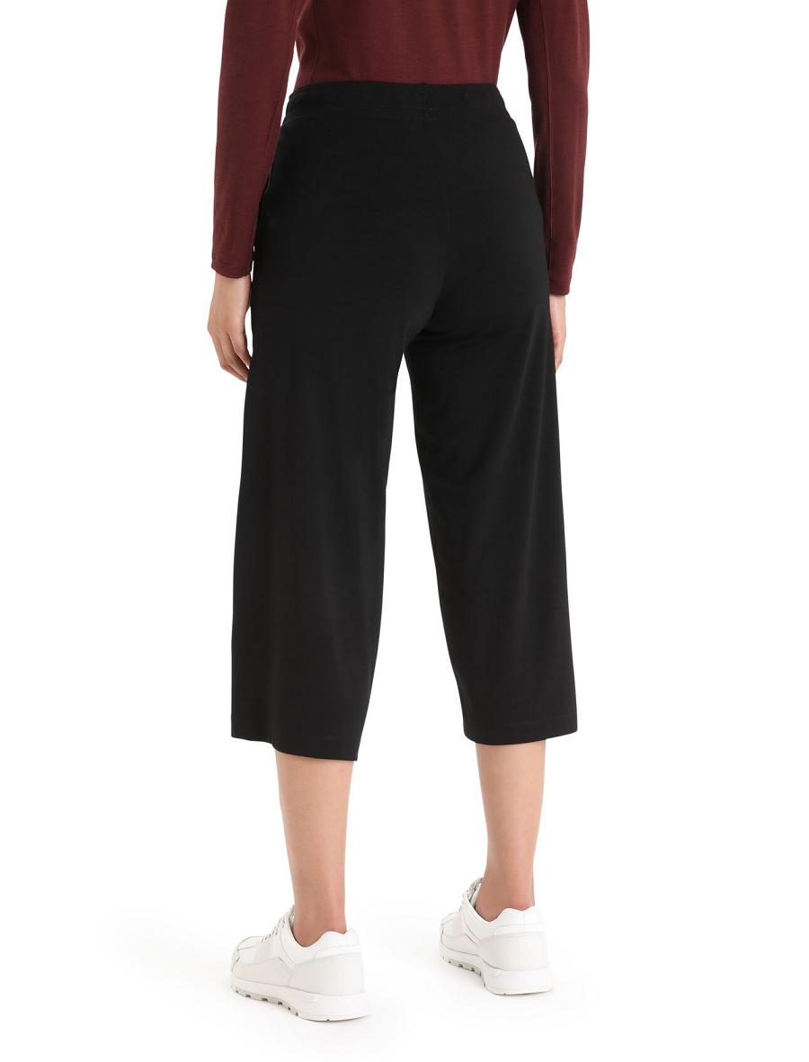 Black Women's Icebreaker Cool-Lite™ Merino Yanni Culotte Pants | USA 1516ILHS